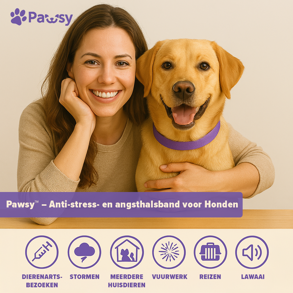 Pawsy™ – Anti-stress- en angsthalsband voor honden