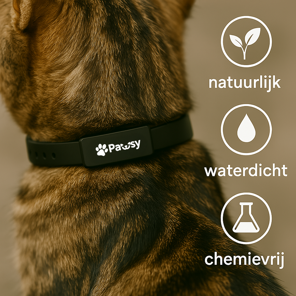Pawsy™ – Anti-vlooien- en tekenhalsband voor katten