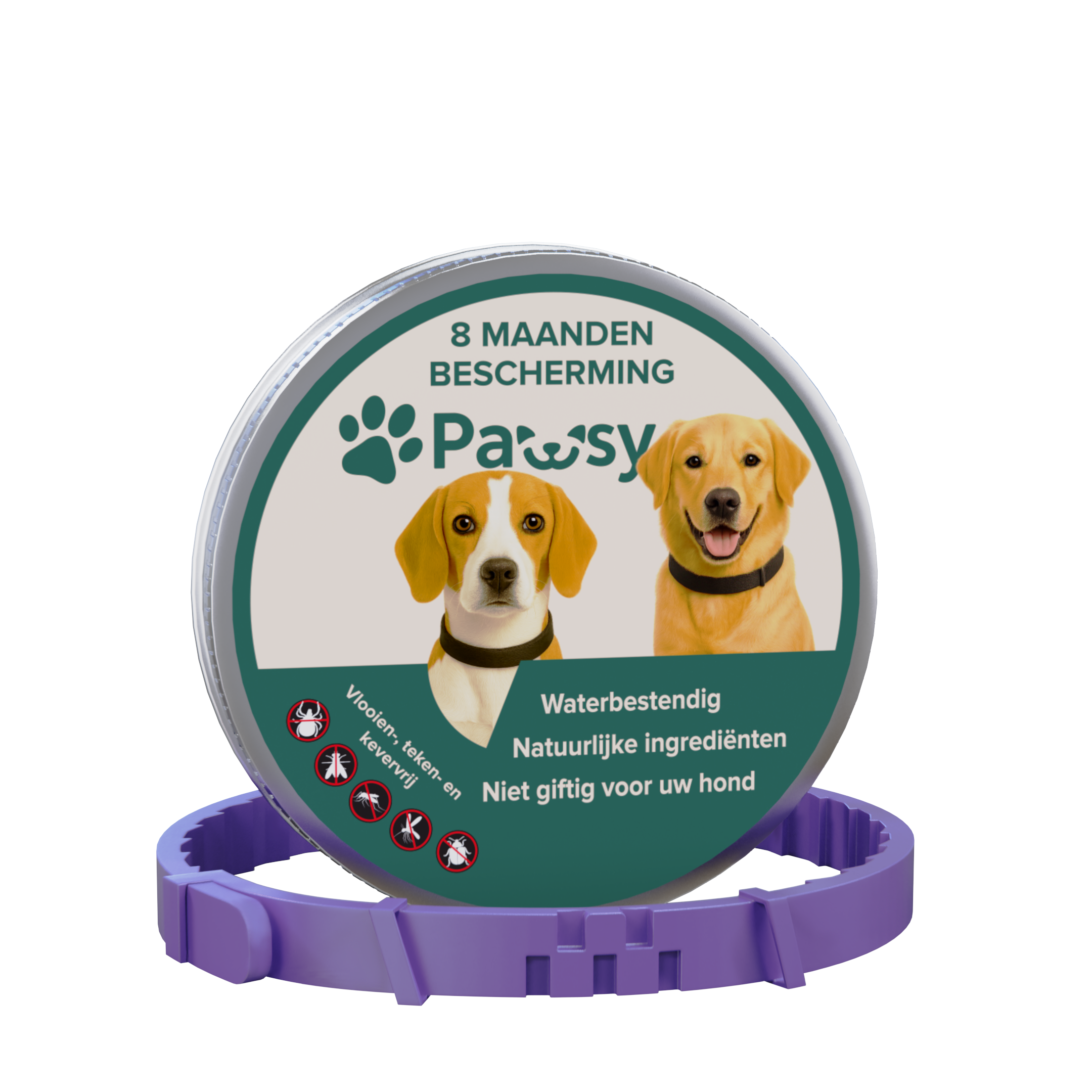 Pawsy™ – Anti-vlooien- en tekenhalsband voor honden