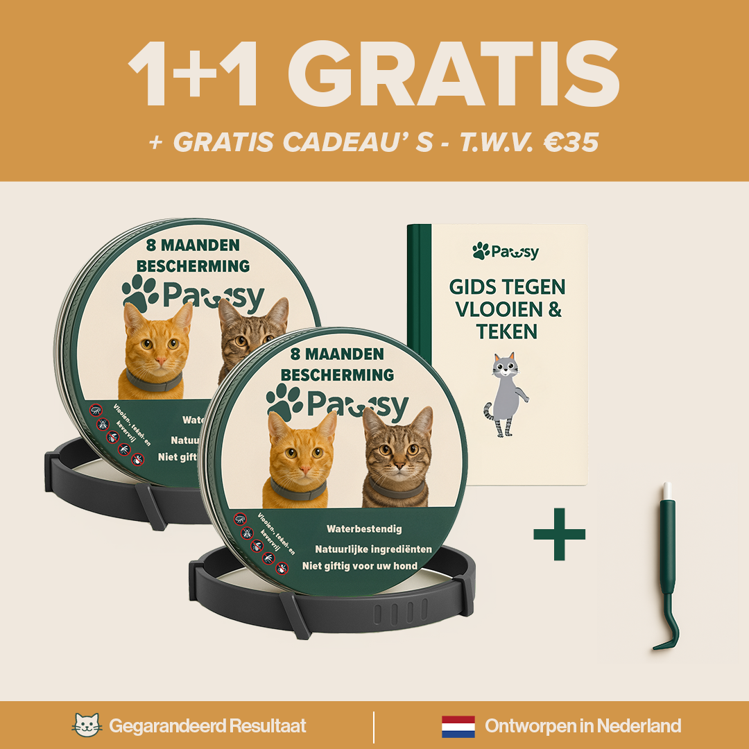 Pawsy™ – Anti-vlooien- en tekenhalsband voor katten