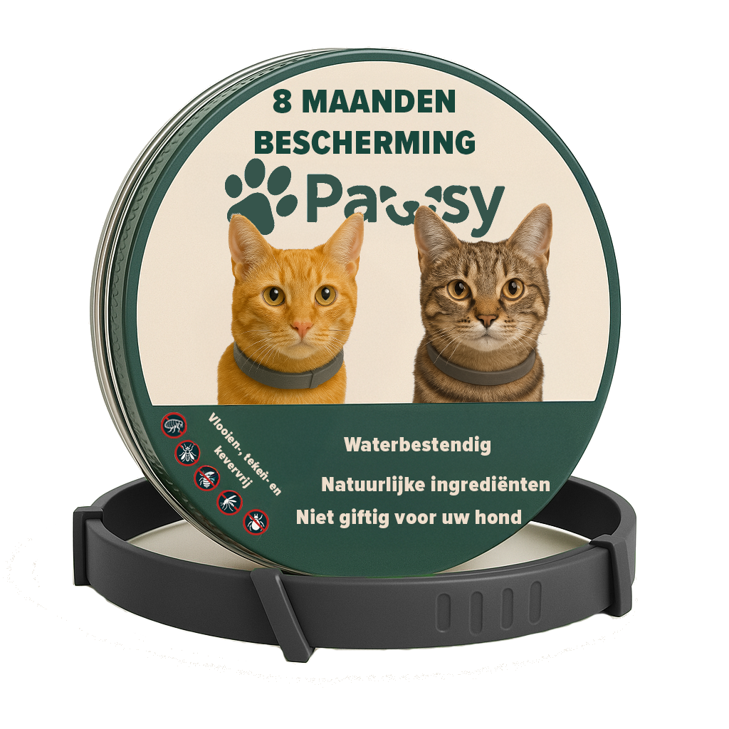 Pawsy™ – Anti-vlooien- en tekenhalsband voor katten