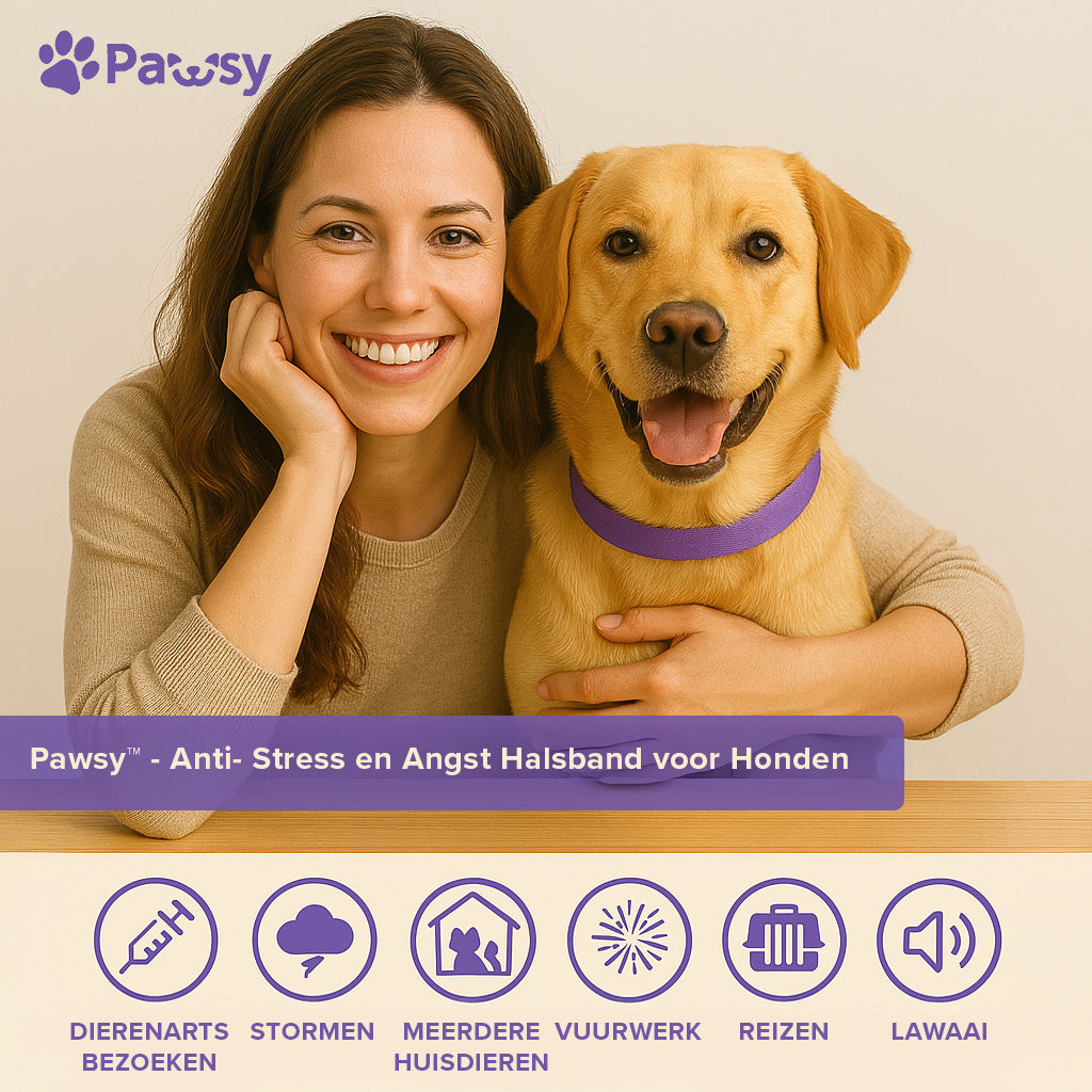 Pawsy™ – Anti-stress- en angsthalsband voor honden