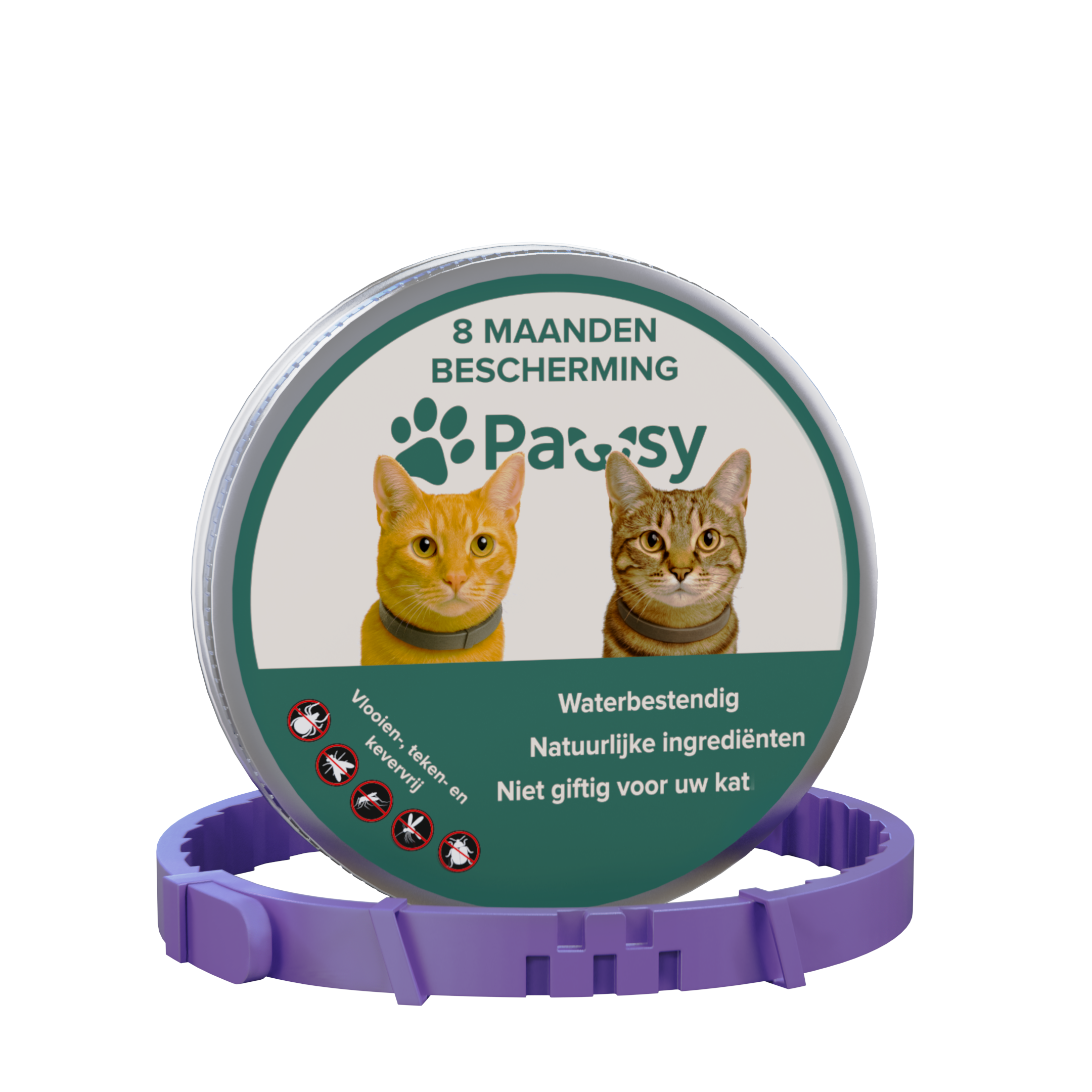 Pawsy™ – Anti-vlooien- en tekenhalsband voor katten