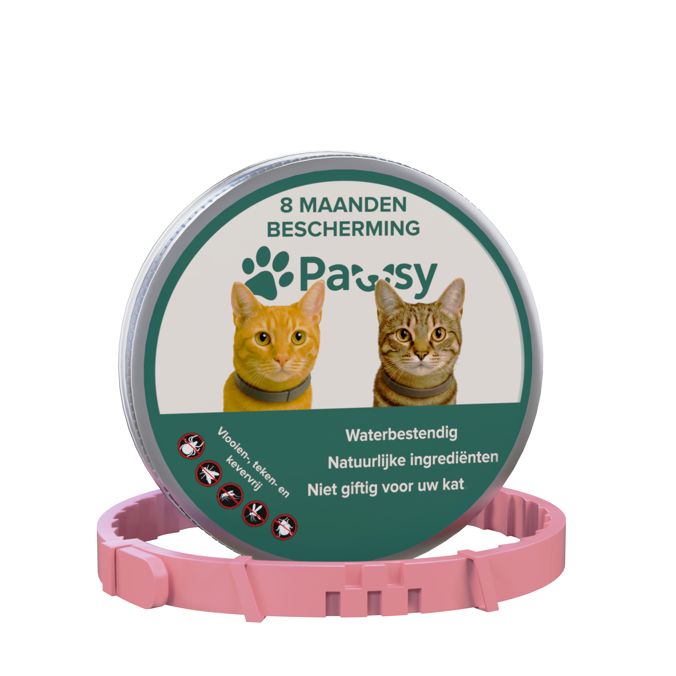 Pawsy™ – Anti-vlooien- en tekenhalsband voor katten