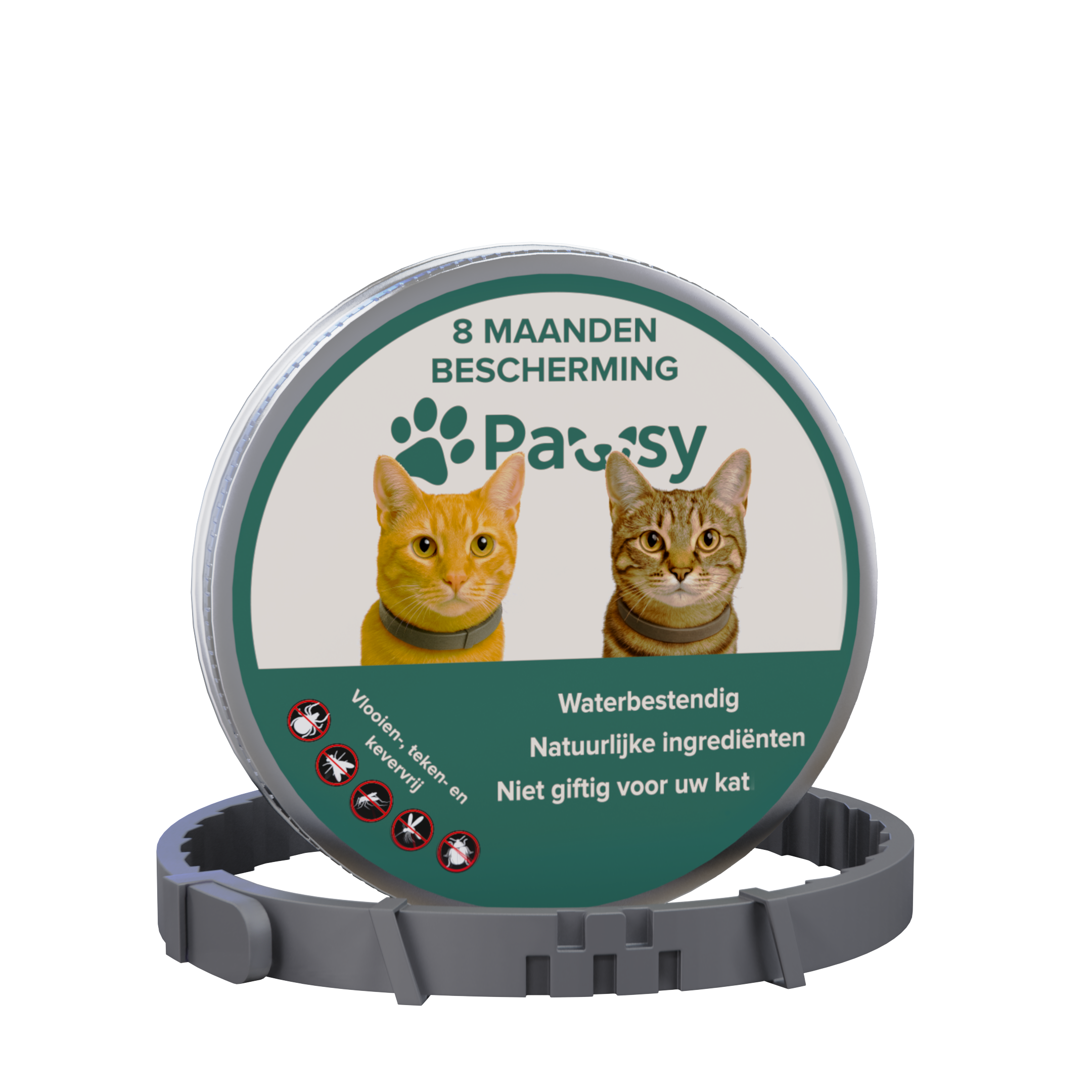 Pawsy™ – Anti-vlooien- en tekenhalsband voor katten